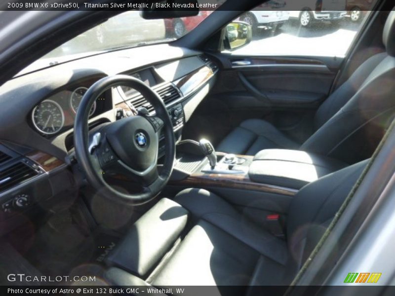 Titanium Silver Metallic / Black Nevada Leather 2009 BMW X6 xDrive50i