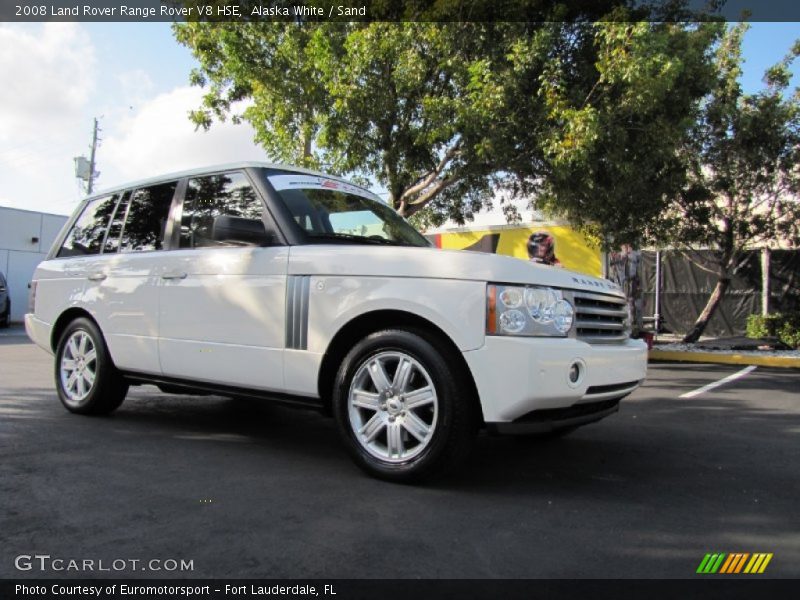 Alaska White / Sand 2008 Land Rover Range Rover V8 HSE