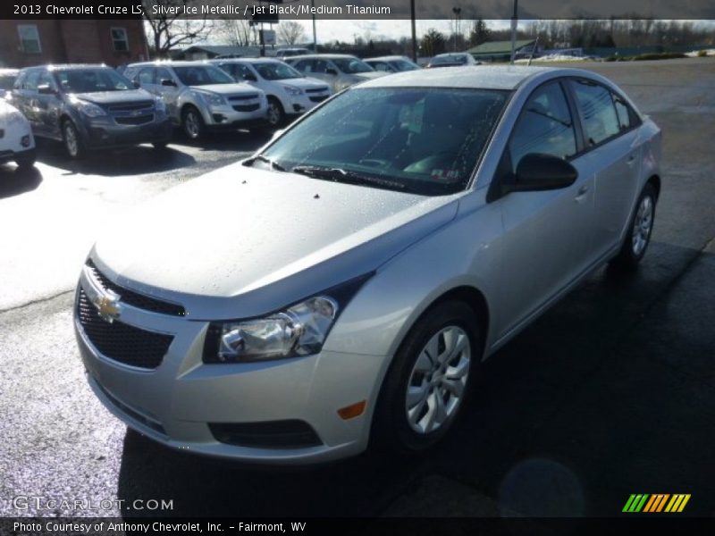 Silver Ice Metallic / Jet Black/Medium Titanium 2013 Chevrolet Cruze LS