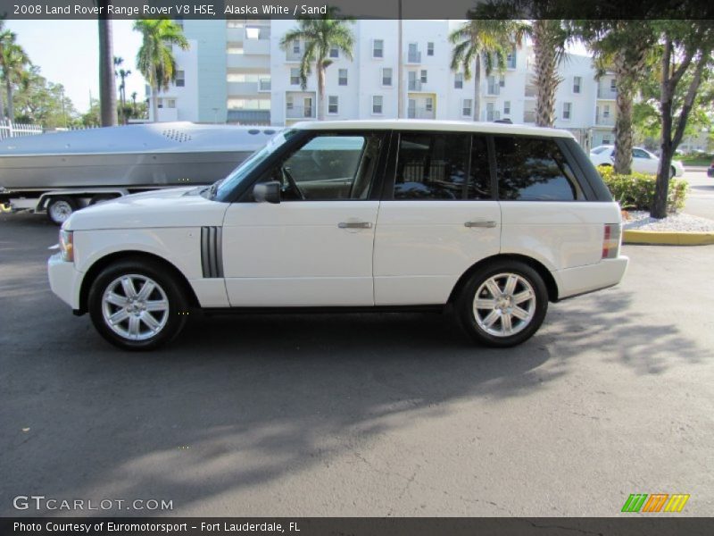 Alaska White / Sand 2008 Land Rover Range Rover V8 HSE