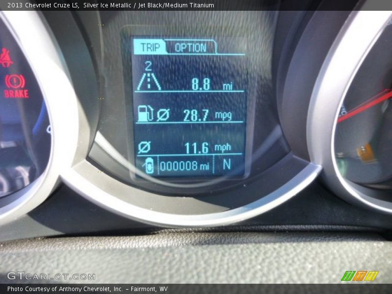 Silver Ice Metallic / Jet Black/Medium Titanium 2013 Chevrolet Cruze LS