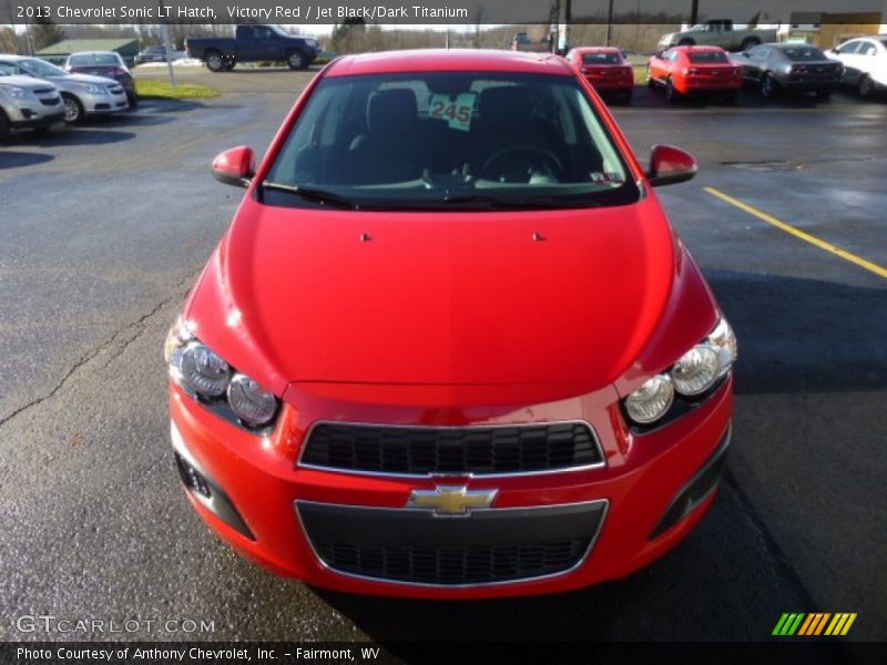 Victory Red / Jet Black/Dark Titanium 2013 Chevrolet Sonic LT Hatch