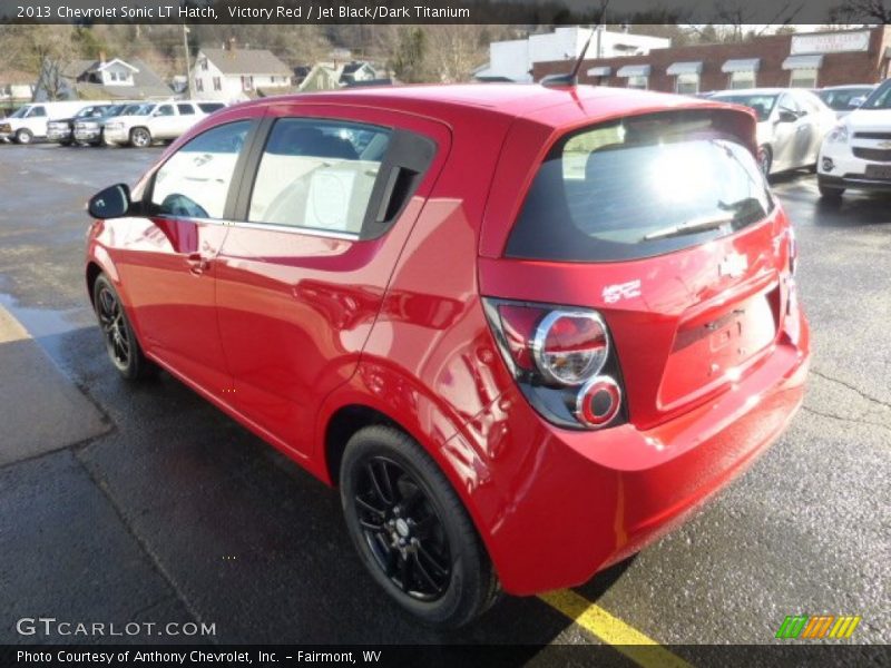 Victory Red / Jet Black/Dark Titanium 2013 Chevrolet Sonic LT Hatch