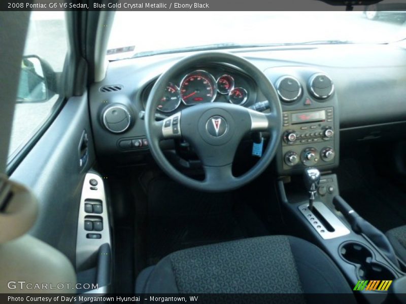 Blue Gold Crystal Metallic / Ebony Black 2008 Pontiac G6 V6 Sedan