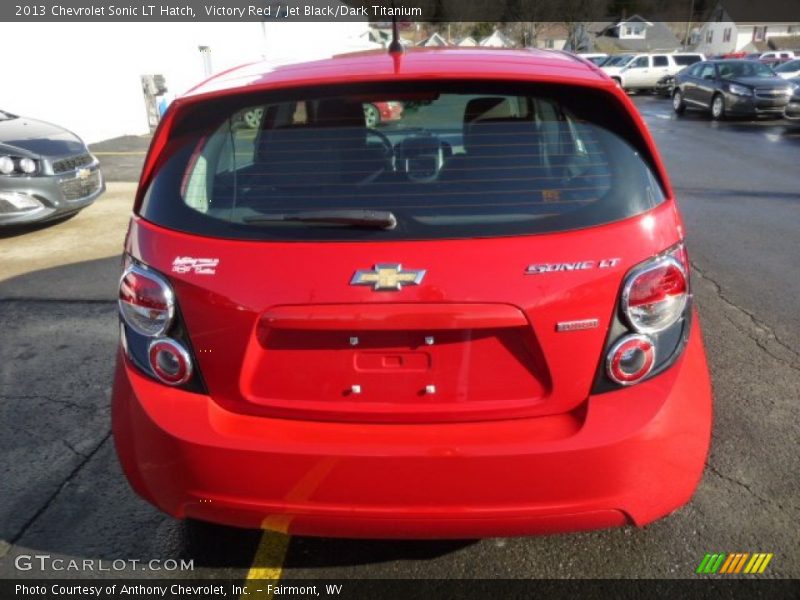 Victory Red / Jet Black/Dark Titanium 2013 Chevrolet Sonic LT Hatch