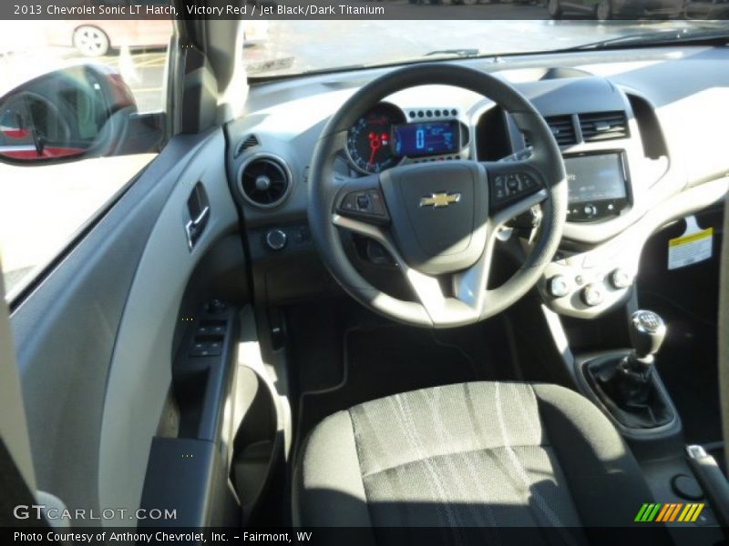 Victory Red / Jet Black/Dark Titanium 2013 Chevrolet Sonic LT Hatch