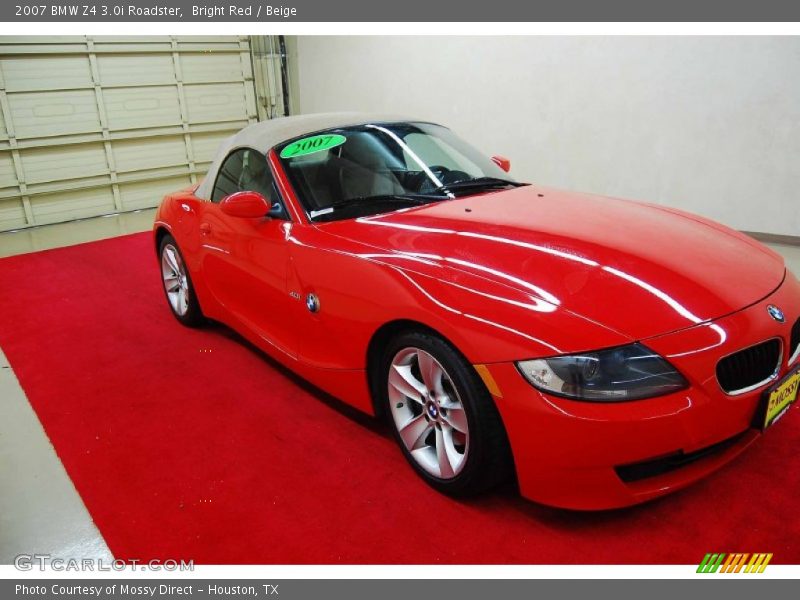 Bright Red / Beige 2007 BMW Z4 3.0i Roadster