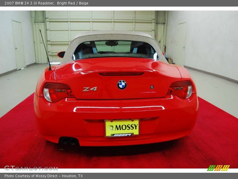 Bright Red / Beige 2007 BMW Z4 3.0i Roadster