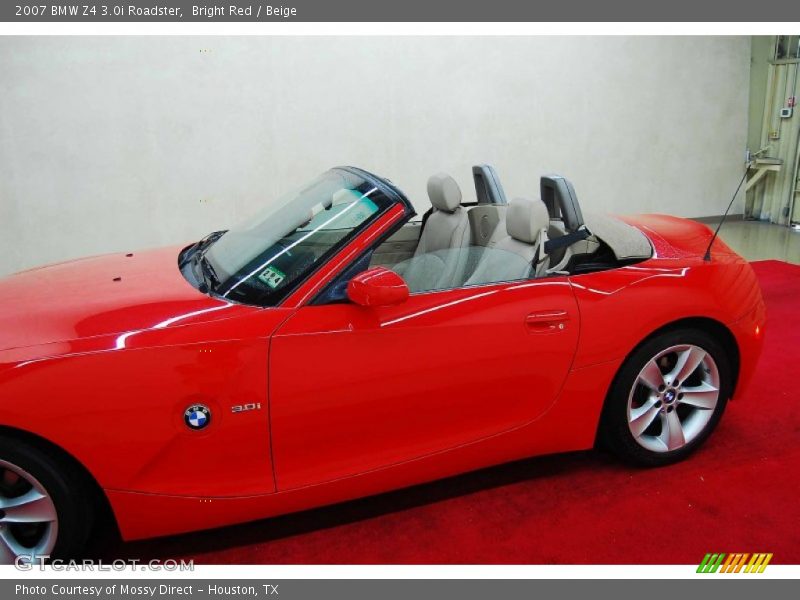 Bright Red / Beige 2007 BMW Z4 3.0i Roadster