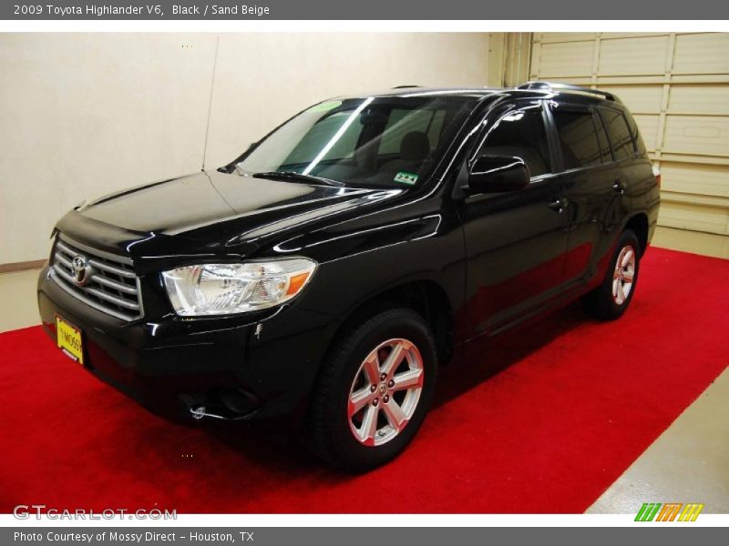 Black / Sand Beige 2009 Toyota Highlander V6