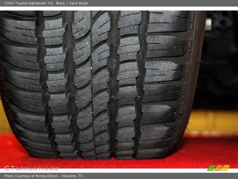 Black / Sand Beige 2009 Toyota Highlander V6