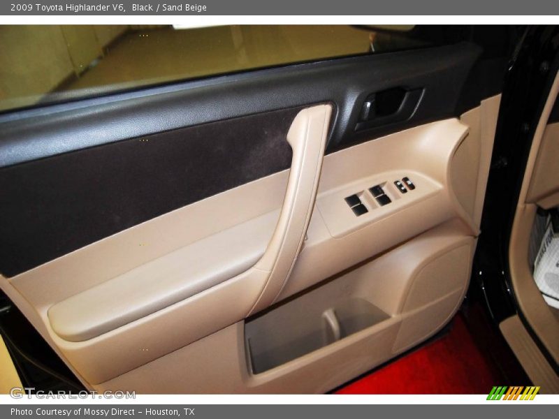 Black / Sand Beige 2009 Toyota Highlander V6