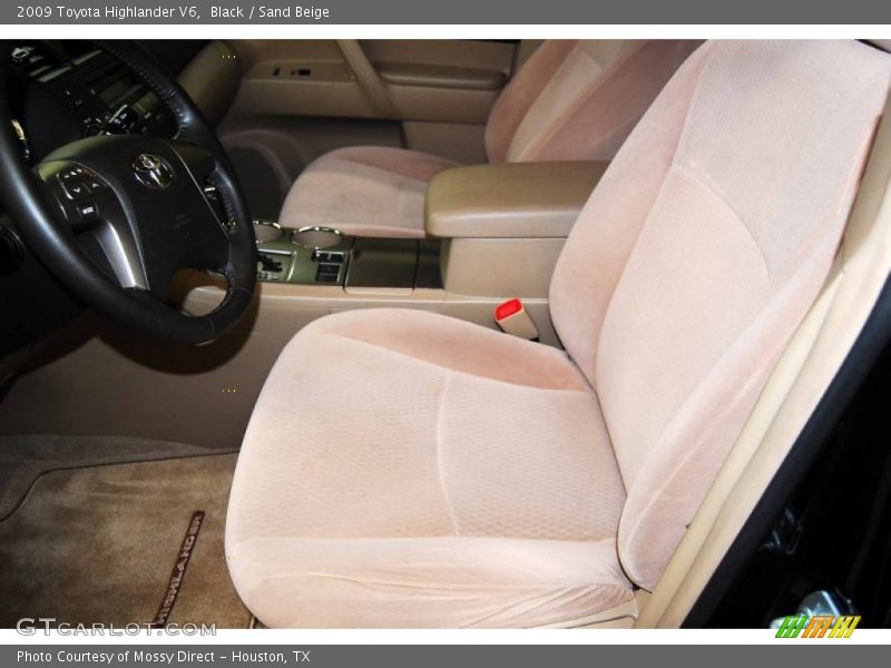 Black / Sand Beige 2009 Toyota Highlander V6