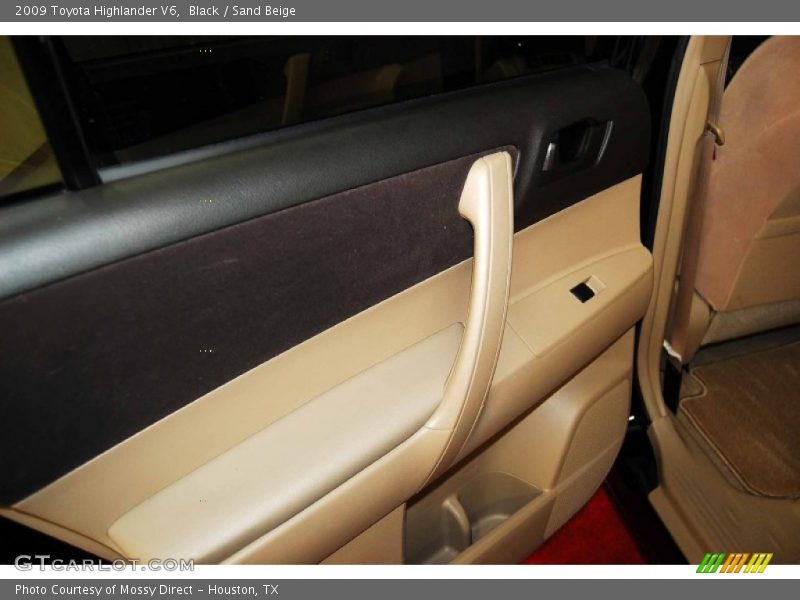 Black / Sand Beige 2009 Toyota Highlander V6
