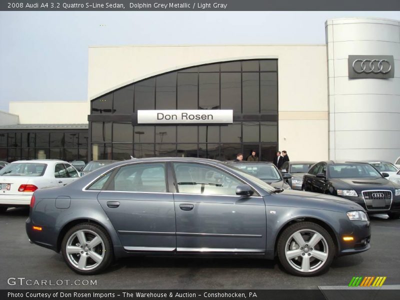 Dolphin Grey Metallic / Light Gray 2008 Audi A4 3.2 Quattro S-Line Sedan