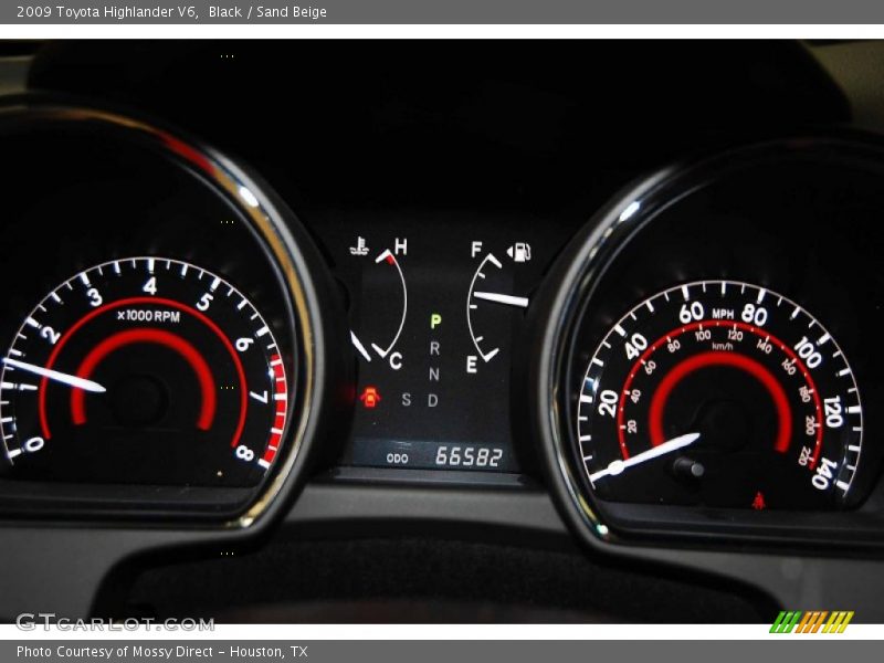 Black / Sand Beige 2009 Toyota Highlander V6