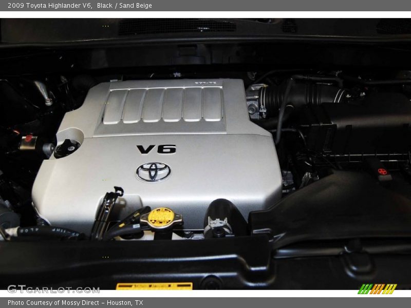 Black / Sand Beige 2009 Toyota Highlander V6
