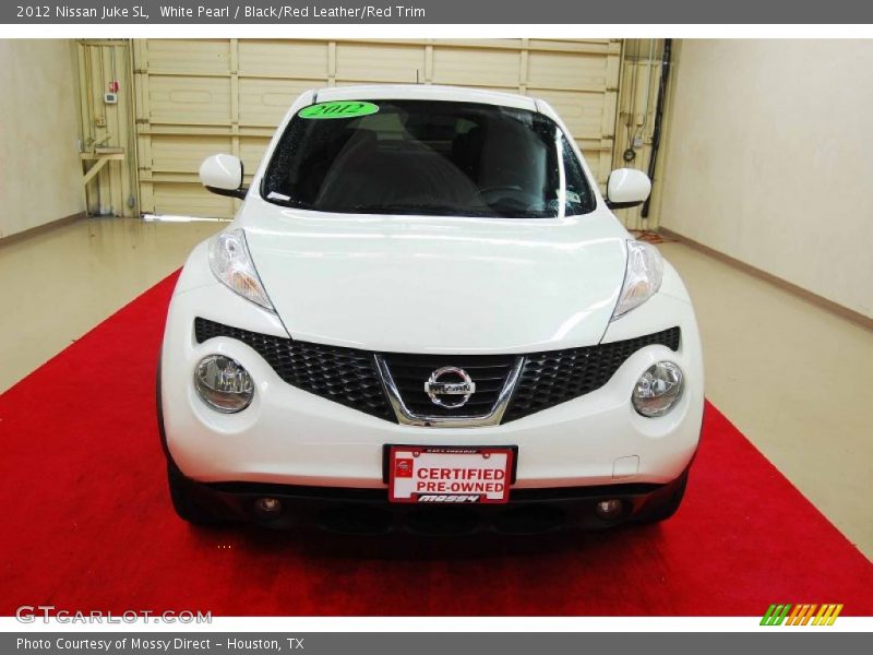White Pearl / Black/Red Leather/Red Trim 2012 Nissan Juke SL
