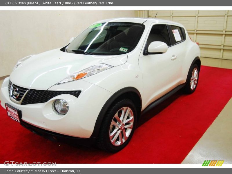 White Pearl / Black/Red Leather/Red Trim 2012 Nissan Juke SL
