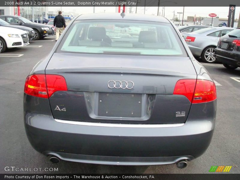 Dolphin Grey Metallic / Light Gray 2008 Audi A4 3.2 Quattro S-Line Sedan