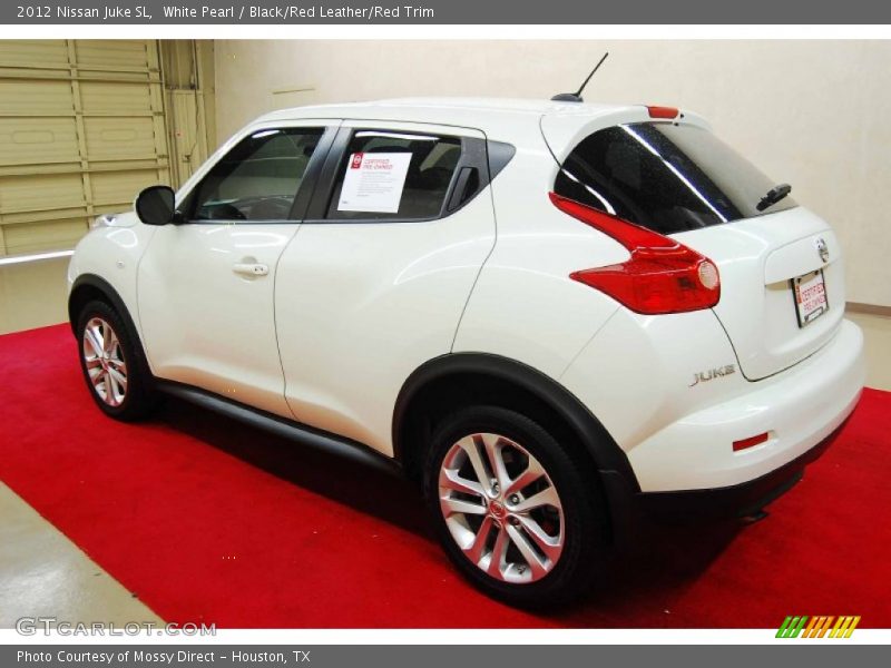 White Pearl / Black/Red Leather/Red Trim 2012 Nissan Juke SL