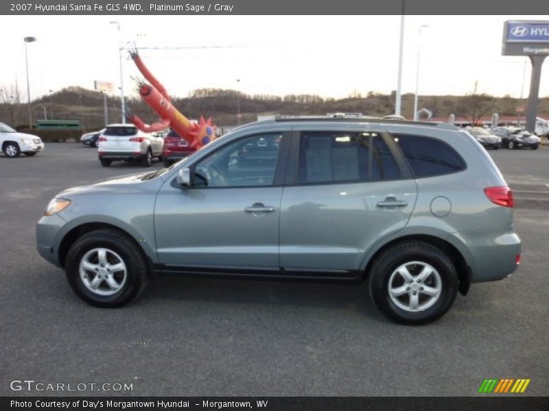 Platinum Sage / Gray 2007 Hyundai Santa Fe GLS 4WD