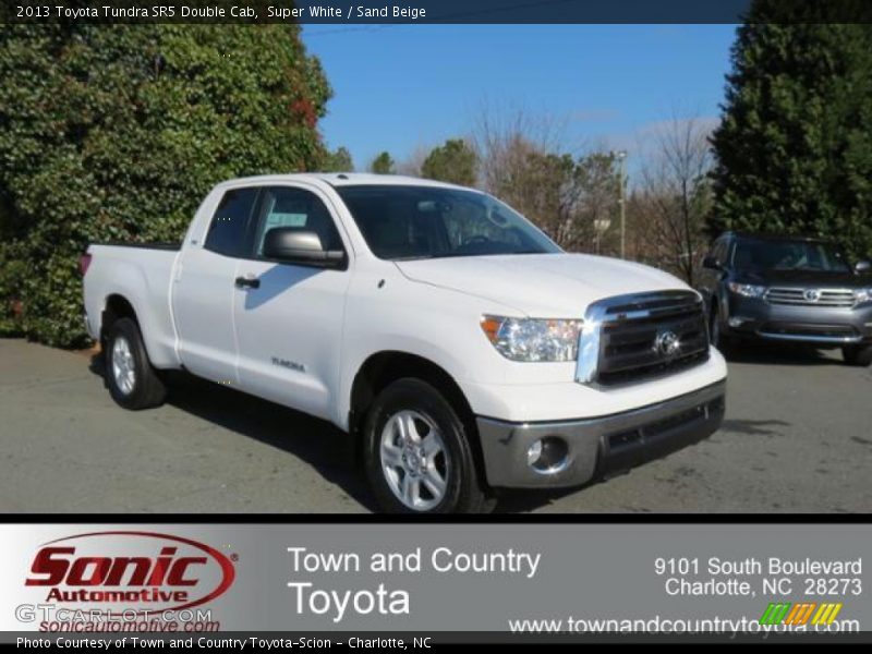 Super White / Sand Beige 2013 Toyota Tundra SR5 Double Cab