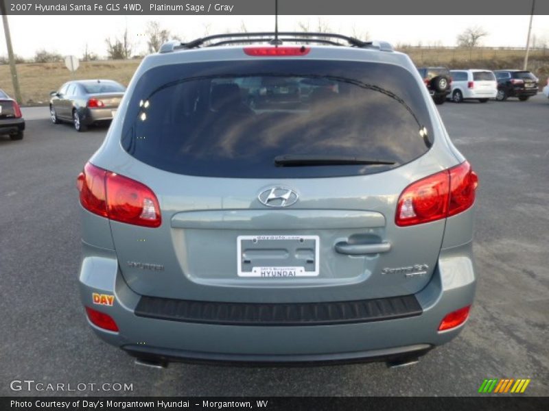 Platinum Sage / Gray 2007 Hyundai Santa Fe GLS 4WD