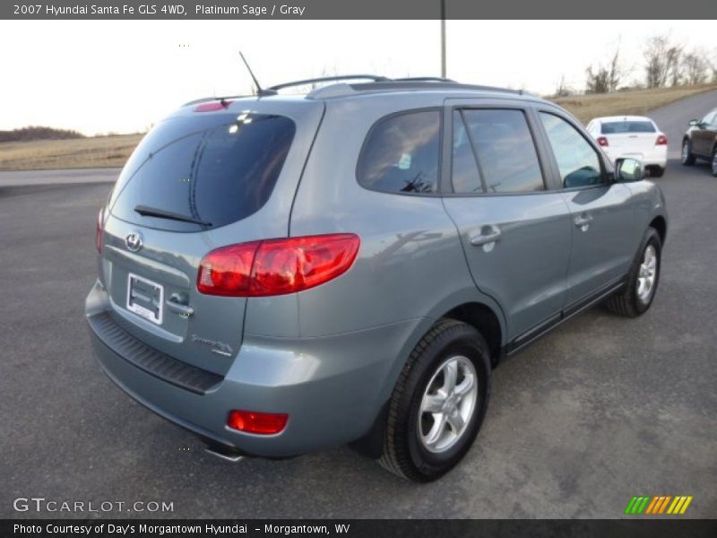 Platinum Sage / Gray 2007 Hyundai Santa Fe GLS 4WD