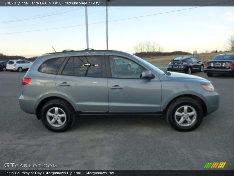 Platinum Sage / Gray 2007 Hyundai Santa Fe GLS 4WD