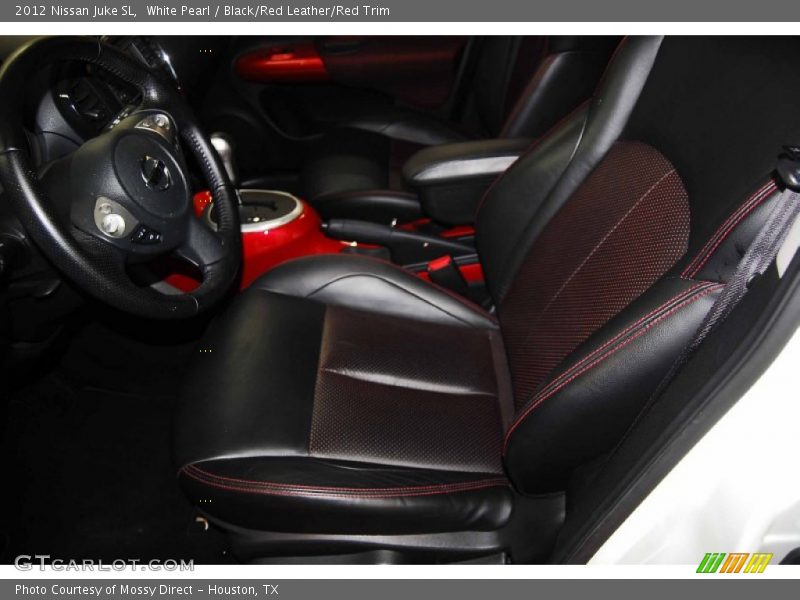 White Pearl / Black/Red Leather/Red Trim 2012 Nissan Juke SL