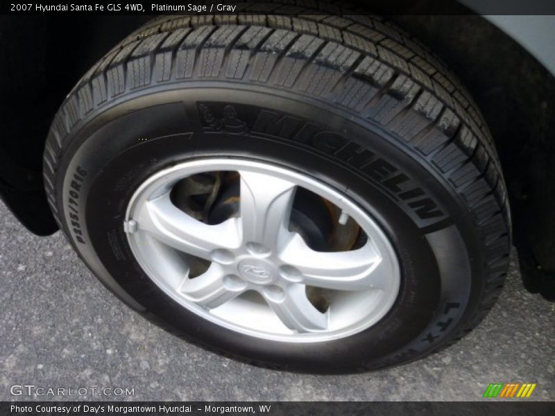 Platinum Sage / Gray 2007 Hyundai Santa Fe GLS 4WD