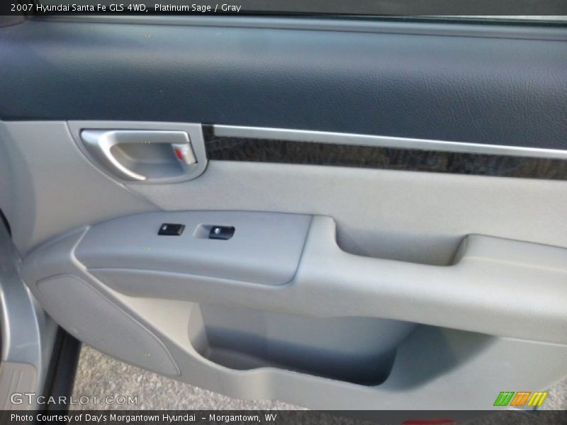 Platinum Sage / Gray 2007 Hyundai Santa Fe GLS 4WD