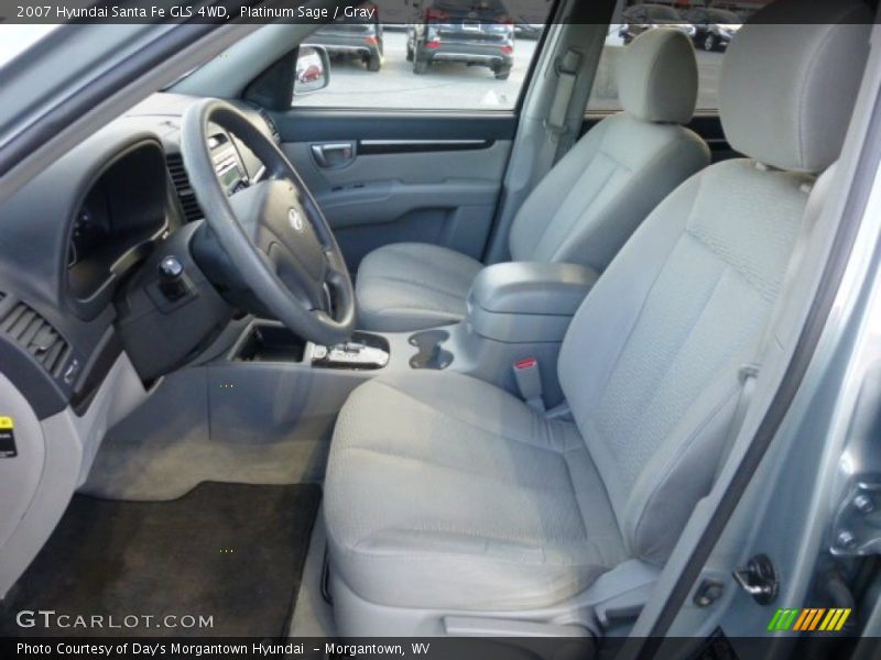 Platinum Sage / Gray 2007 Hyundai Santa Fe GLS 4WD