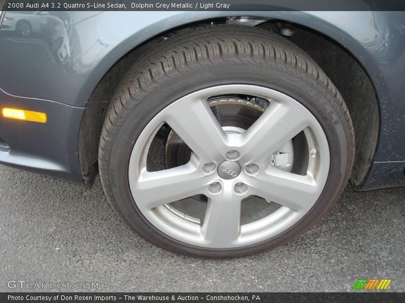 Dolphin Grey Metallic / Light Gray 2008 Audi A4 3.2 Quattro S-Line Sedan