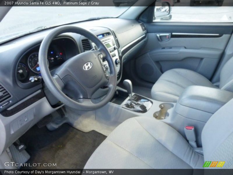 Platinum Sage / Gray 2007 Hyundai Santa Fe GLS 4WD