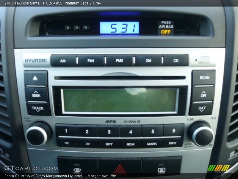 Platinum Sage / Gray 2007 Hyundai Santa Fe GLS 4WD