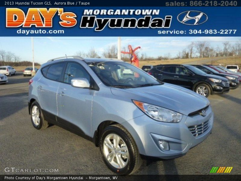 Aurora Blue / Taupe 2013 Hyundai Tucson GLS