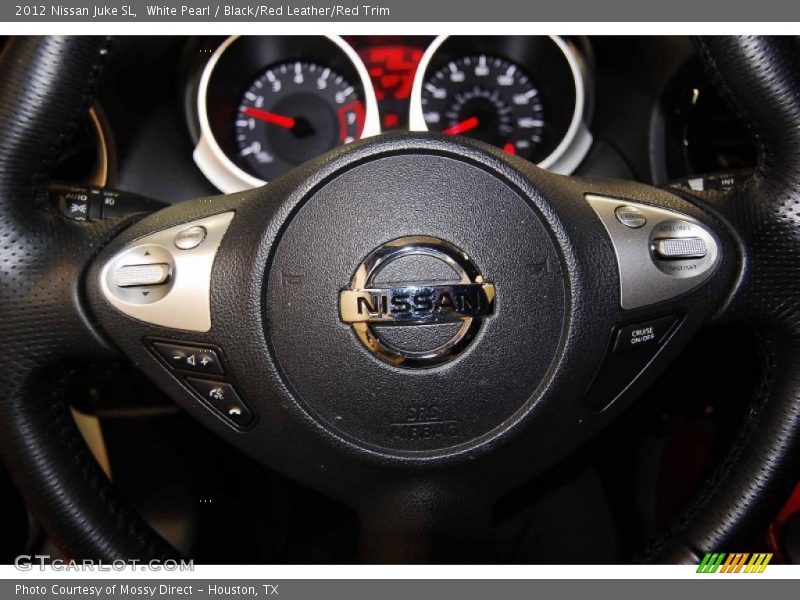 White Pearl / Black/Red Leather/Red Trim 2012 Nissan Juke SL