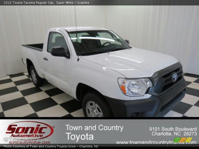 Super White / Graphite 2013 Toyota Tacoma Regular Cab