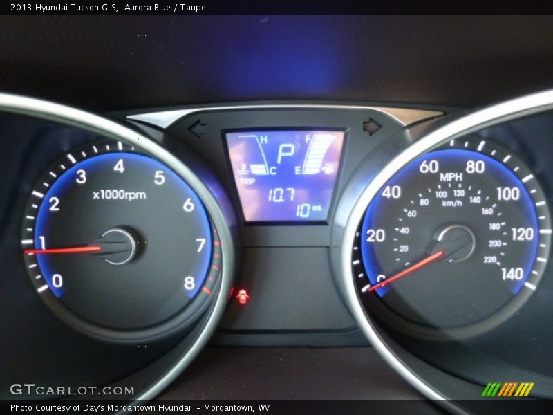 Aurora Blue / Taupe 2013 Hyundai Tucson GLS