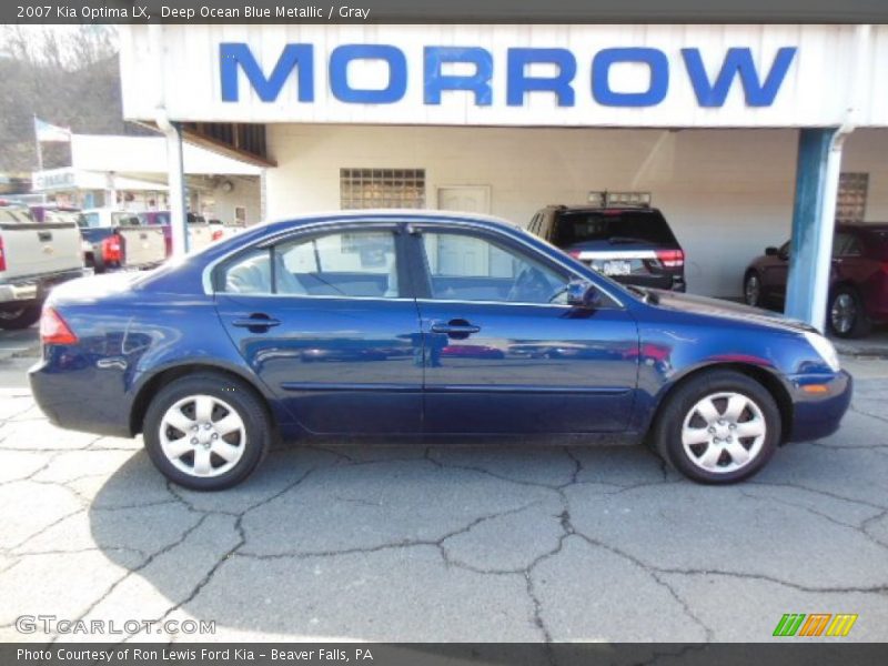 Deep Ocean Blue Metallic / Gray 2007 Kia Optima LX