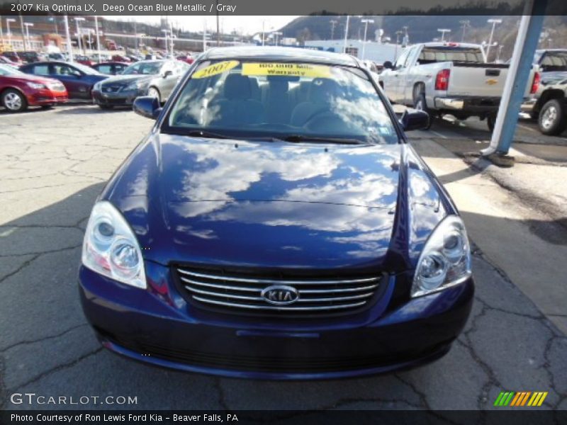 Deep Ocean Blue Metallic / Gray 2007 Kia Optima LX