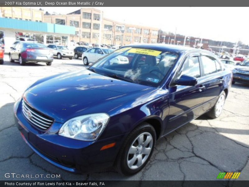 Deep Ocean Blue Metallic / Gray 2007 Kia Optima LX