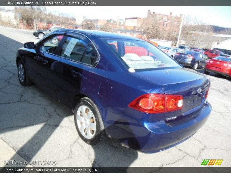 Deep Ocean Blue Metallic / Gray 2007 Kia Optima LX