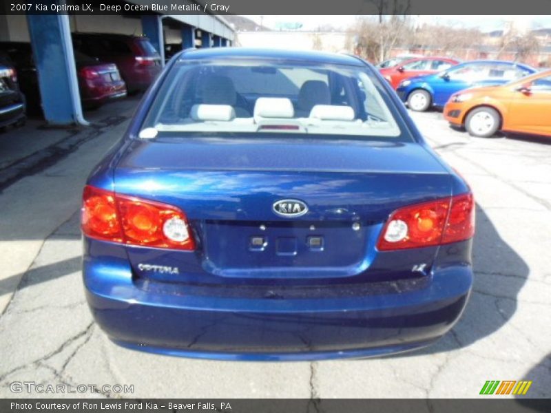 Deep Ocean Blue Metallic / Gray 2007 Kia Optima LX
