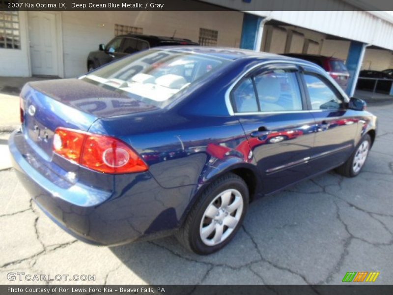 Deep Ocean Blue Metallic / Gray 2007 Kia Optima LX