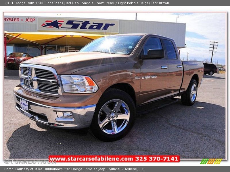 Saddle Brown Pearl / Light Pebble Beige/Bark Brown 2011 Dodge Ram 1500 Lone Star Quad Cab
