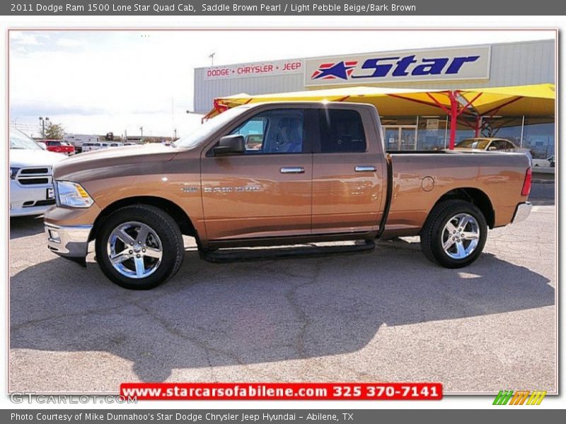 Saddle Brown Pearl / Light Pebble Beige/Bark Brown 2011 Dodge Ram 1500 Lone Star Quad Cab