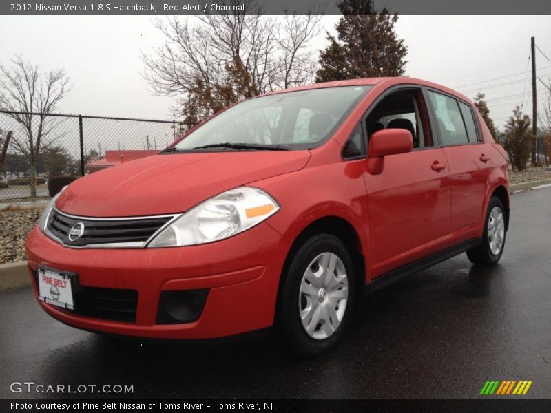 Red Alert / Charcoal 2012 Nissan Versa 1.8 S Hatchback